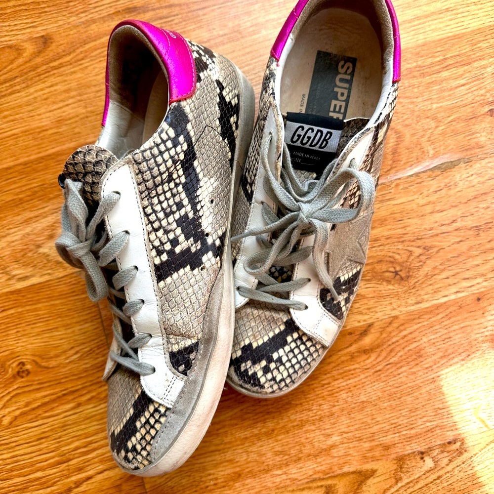 Golden Goose
Leather Animal Print Sneakers
